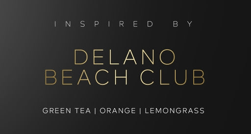 Delano beach candle with green tea orange lemongrass scent