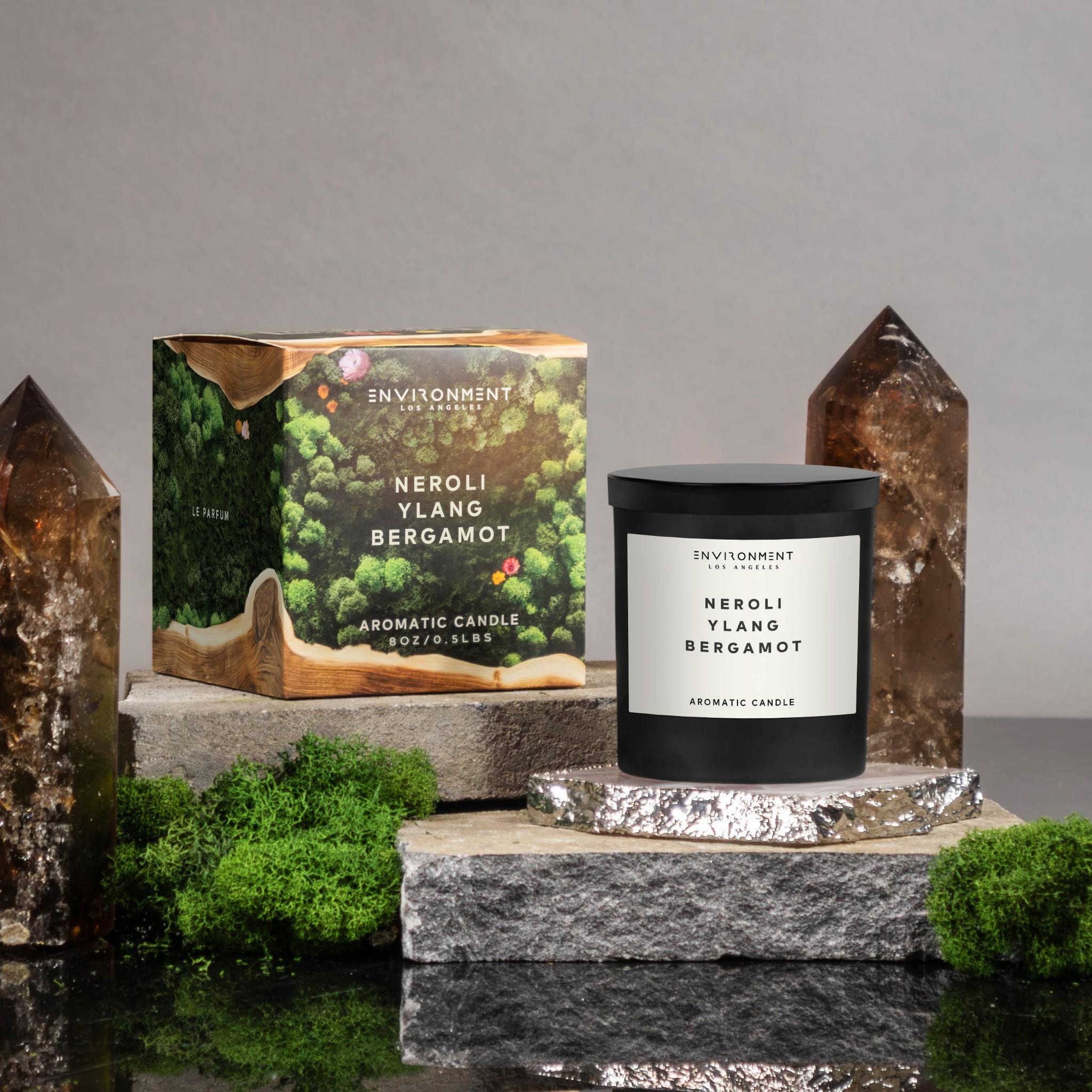8oz Chanel Candle displayed with its box and a cap