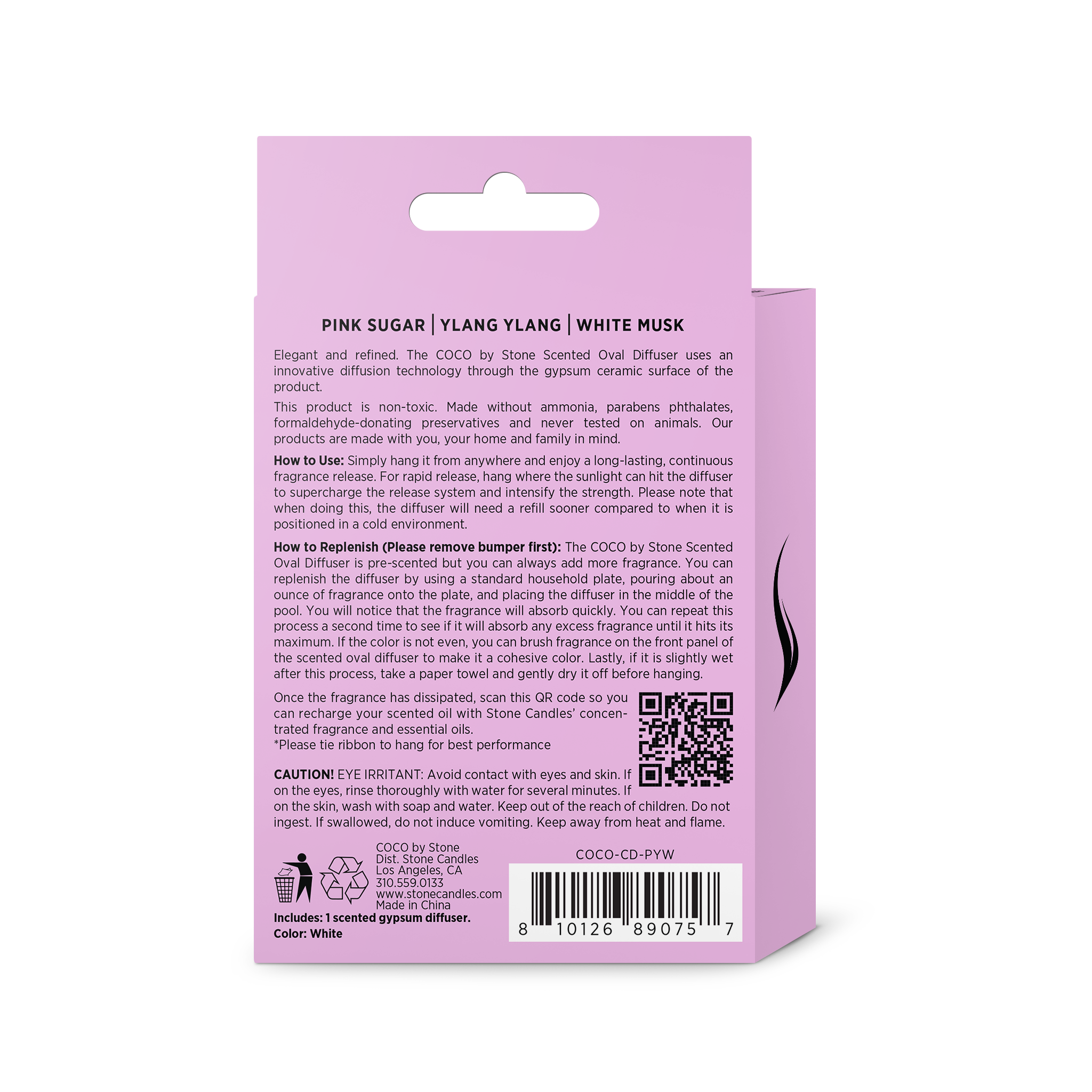 Scented Oval Diffuser (Pink Sugar | Ylang Ylang | White Musk)