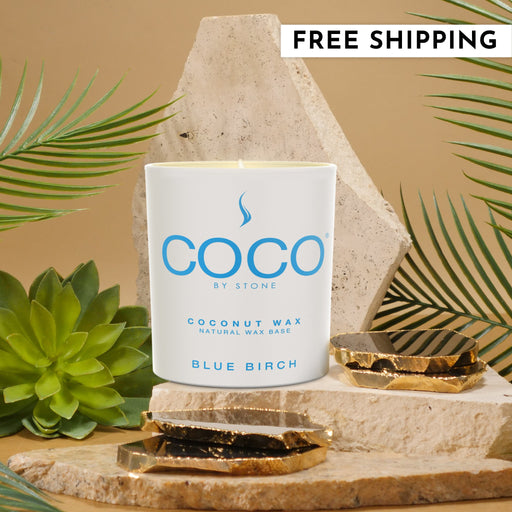 Blue Birch Natural Coconut Apricot Wax Candle