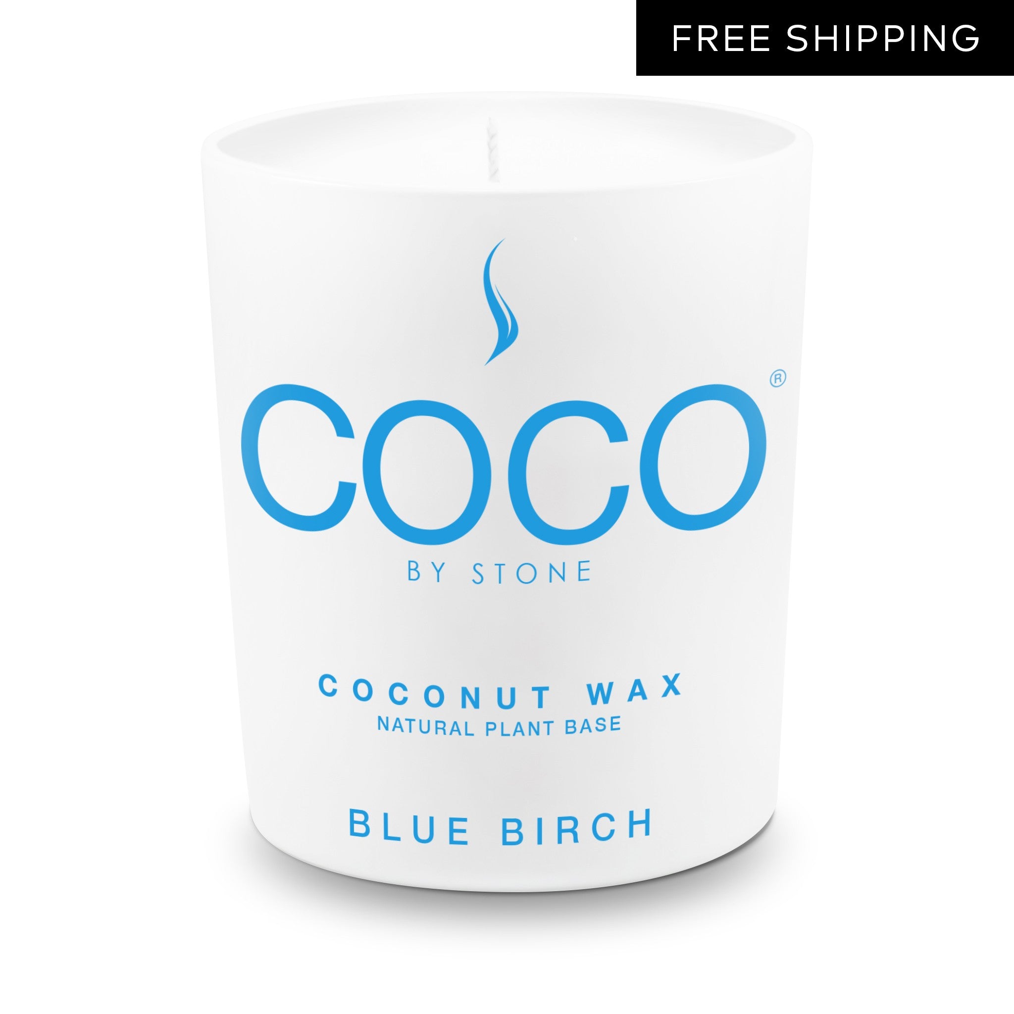 Blue Birch Natural Coconut Apricot Wax Candle