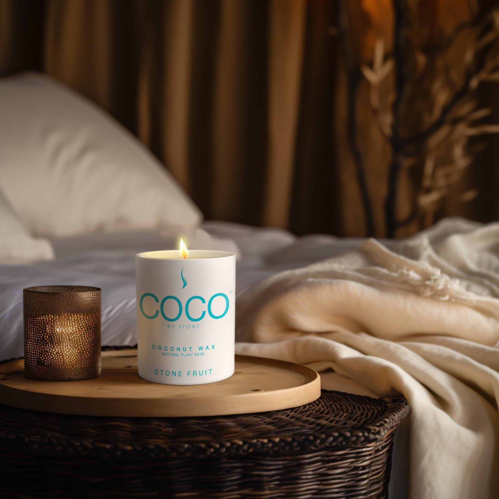 Stone Fruit Natural Coconut Apricot Wax Candle