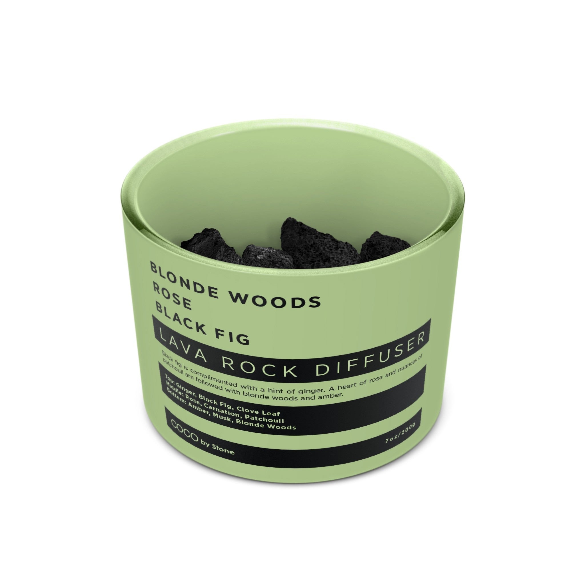 Lava Rock Diffuser with Oil Starter Pack (Blonde Woods | Rose | Black Fig)