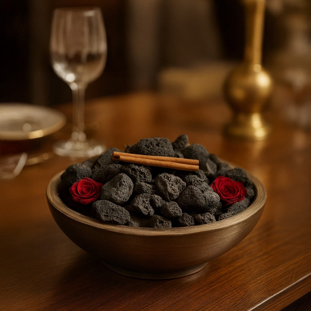 Scented Lava Rocks with Oil Starter Pack (Oud Wood | Cardamom | Cedar)
