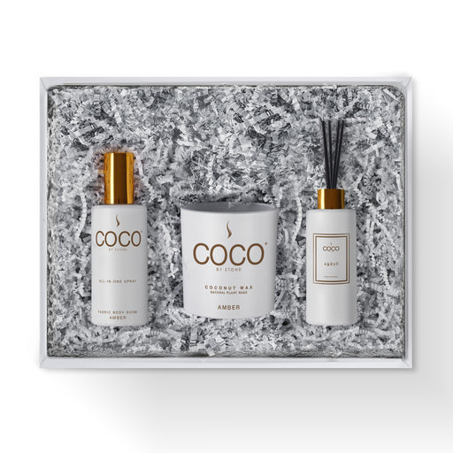 5oz Diffuser, 5oz Room Spray and 11oz Candle Gift Pack (Amber)