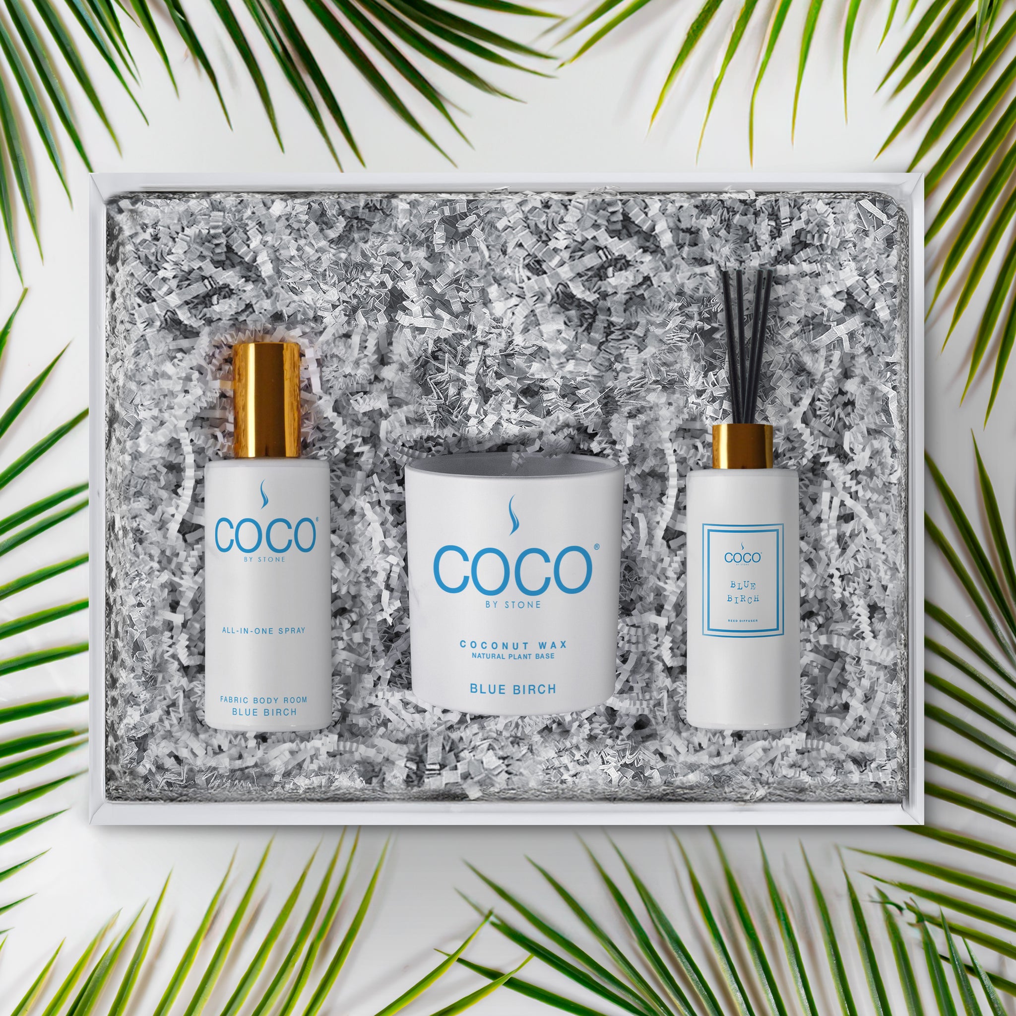 5oz Diffuser, 5oz Room Spray and 11oz Candle Gift Pack (Blue Birch)