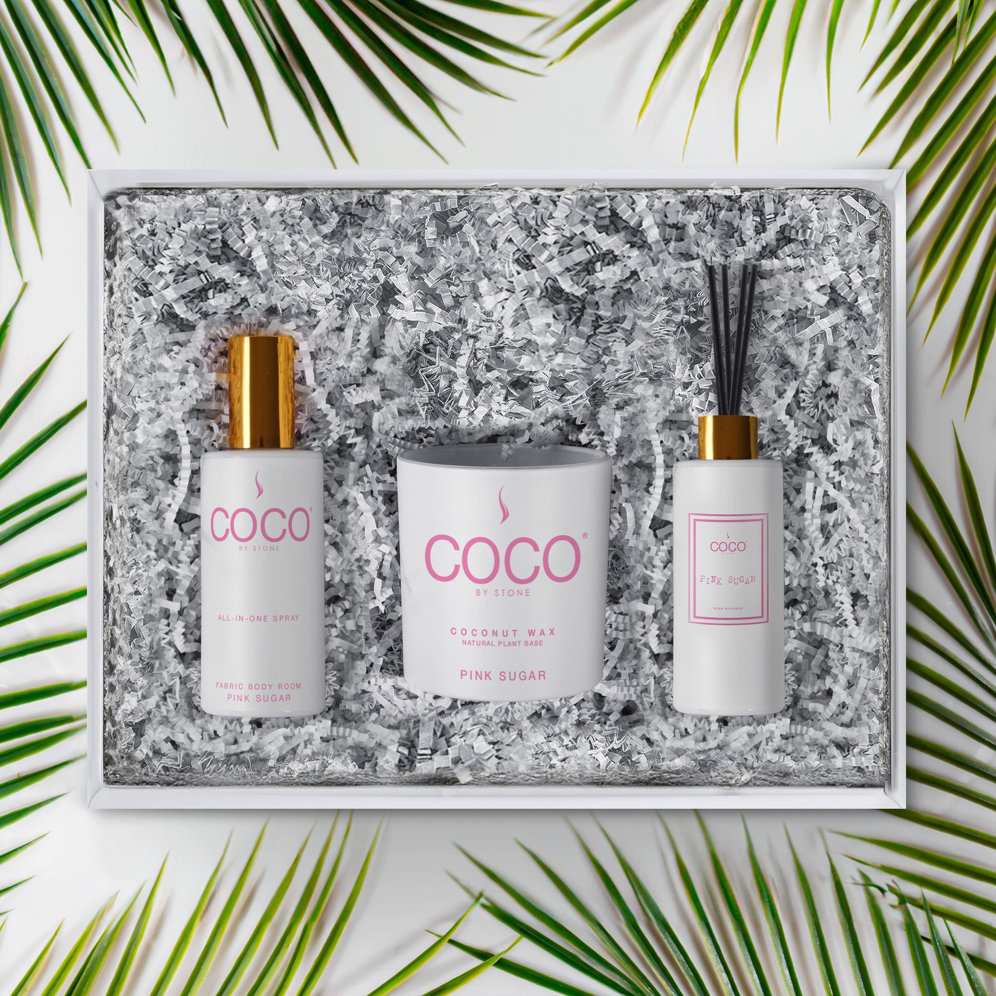 5oz Diffuser, 5oz Room Spray and 11oz Candle Gift Pack (Pink Sugar)