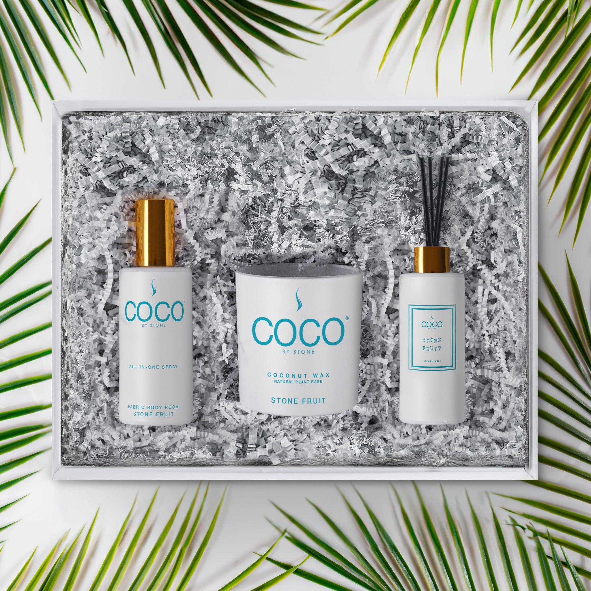 5oz Diffuser, 5oz Room Spray and 11oz Candle Gift Pack (Stone Fruit)