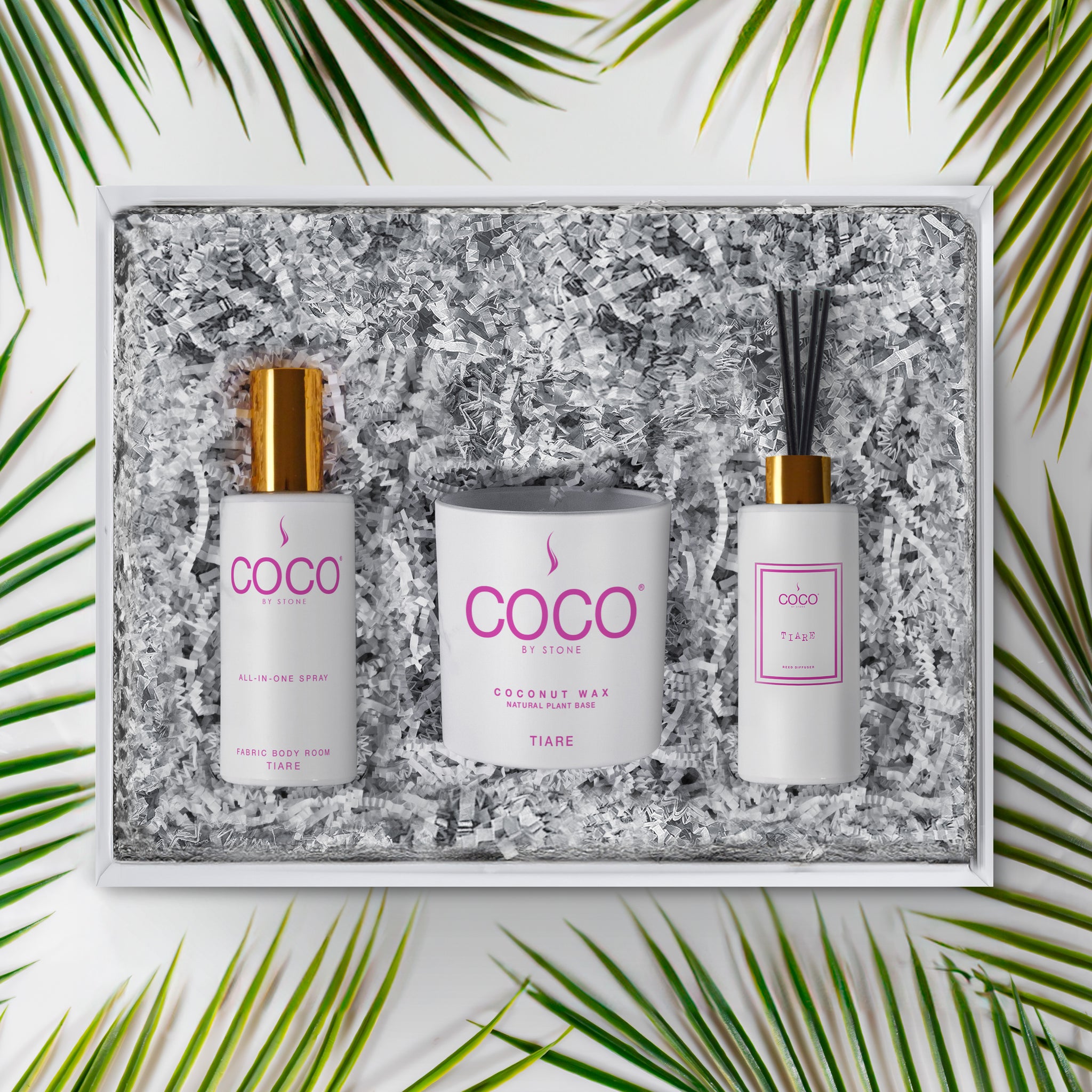 5oz Diffuser, 5oz Room Spray and 11oz Candle Gift Pack (Tiare)