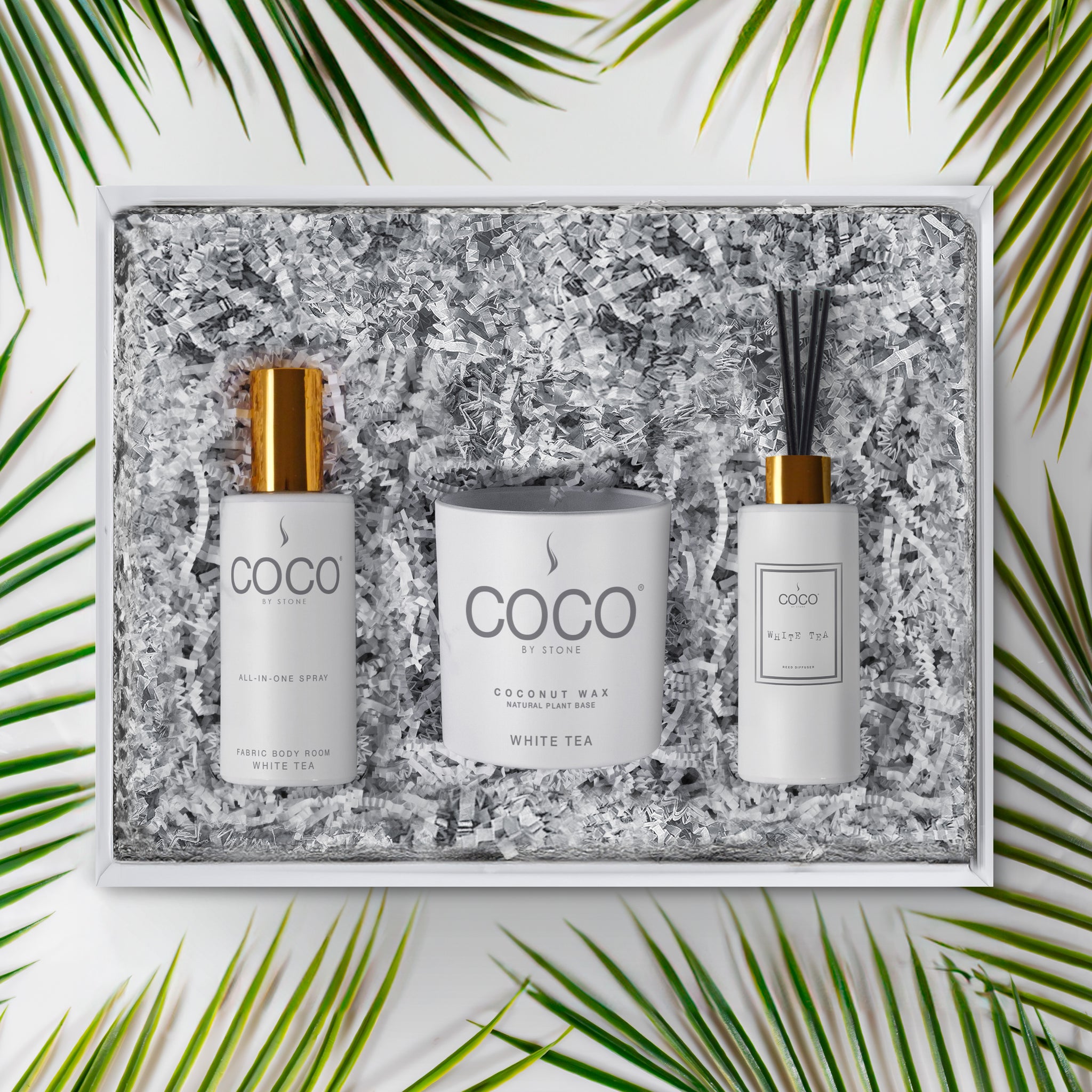 5oz Diffuser, 5oz Room Spray and 11oz Candle Gift Pack (White Tea)