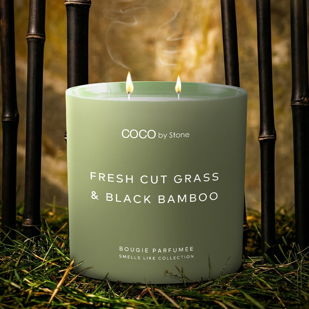 15oz Smells Like Fresh Cut Grass & Black Bamboo Candle