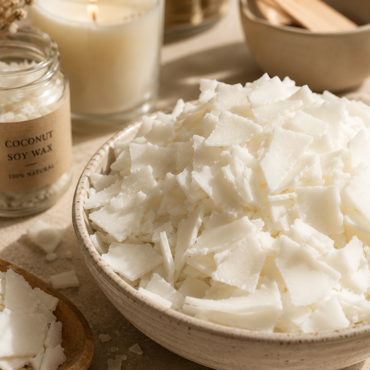 100% Natural Coconut Soy Wax (Paraffin-Free)