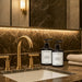 2 Baies Hand soap on a luxurious bathroom sink