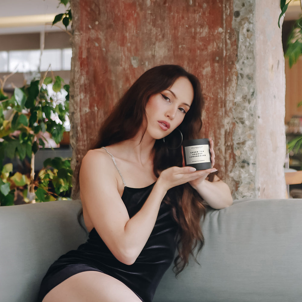 8oz Green Tea | Orange | Lemongrass Candle with Lid and Box (Inspired by Delano Beach Club Hotel®)