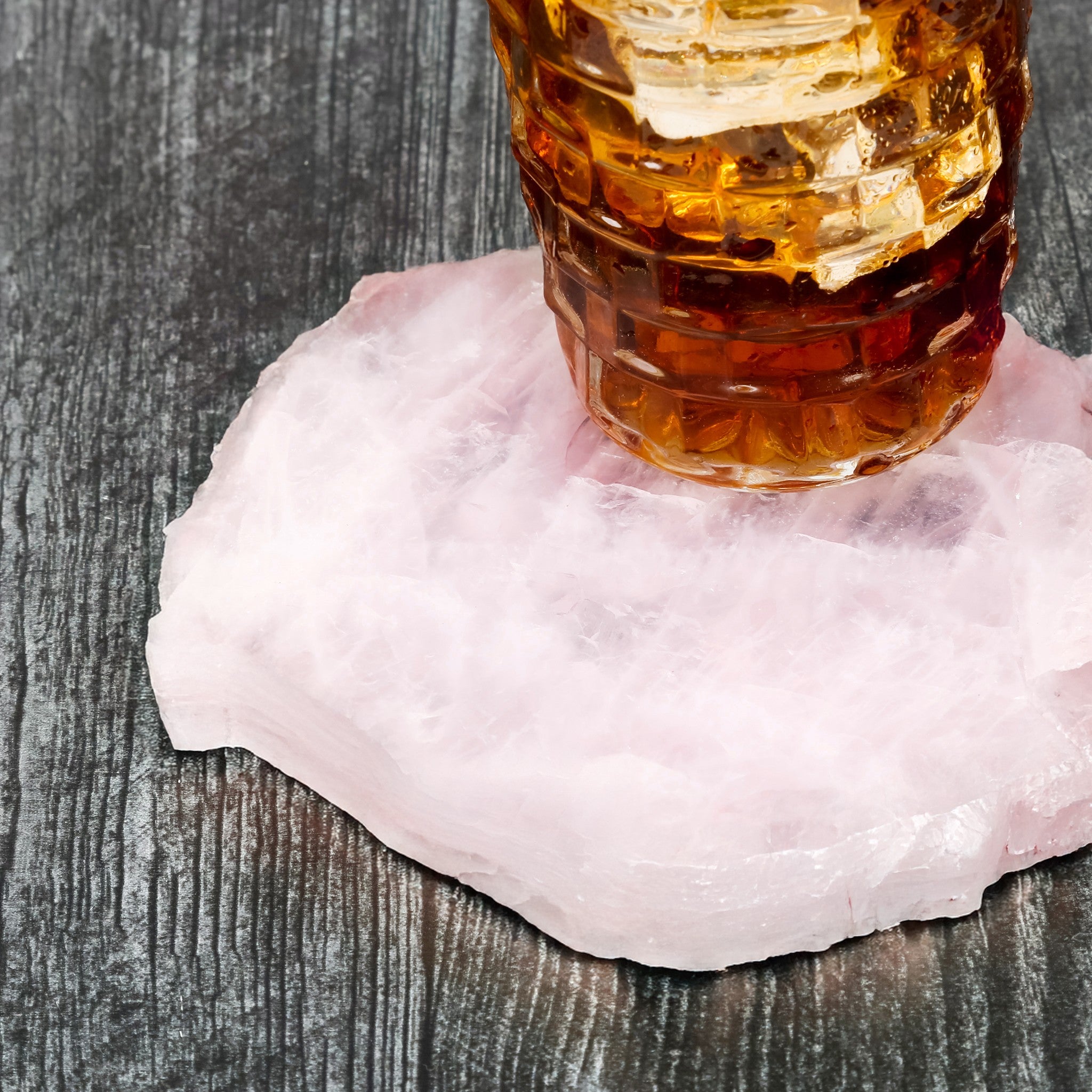 Rose Quartz Crystal Coaster