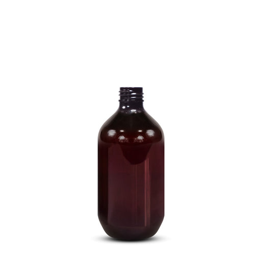 250ml (8.5oz) Amber European Plastic Bottle - 24-410 Neck Thread
