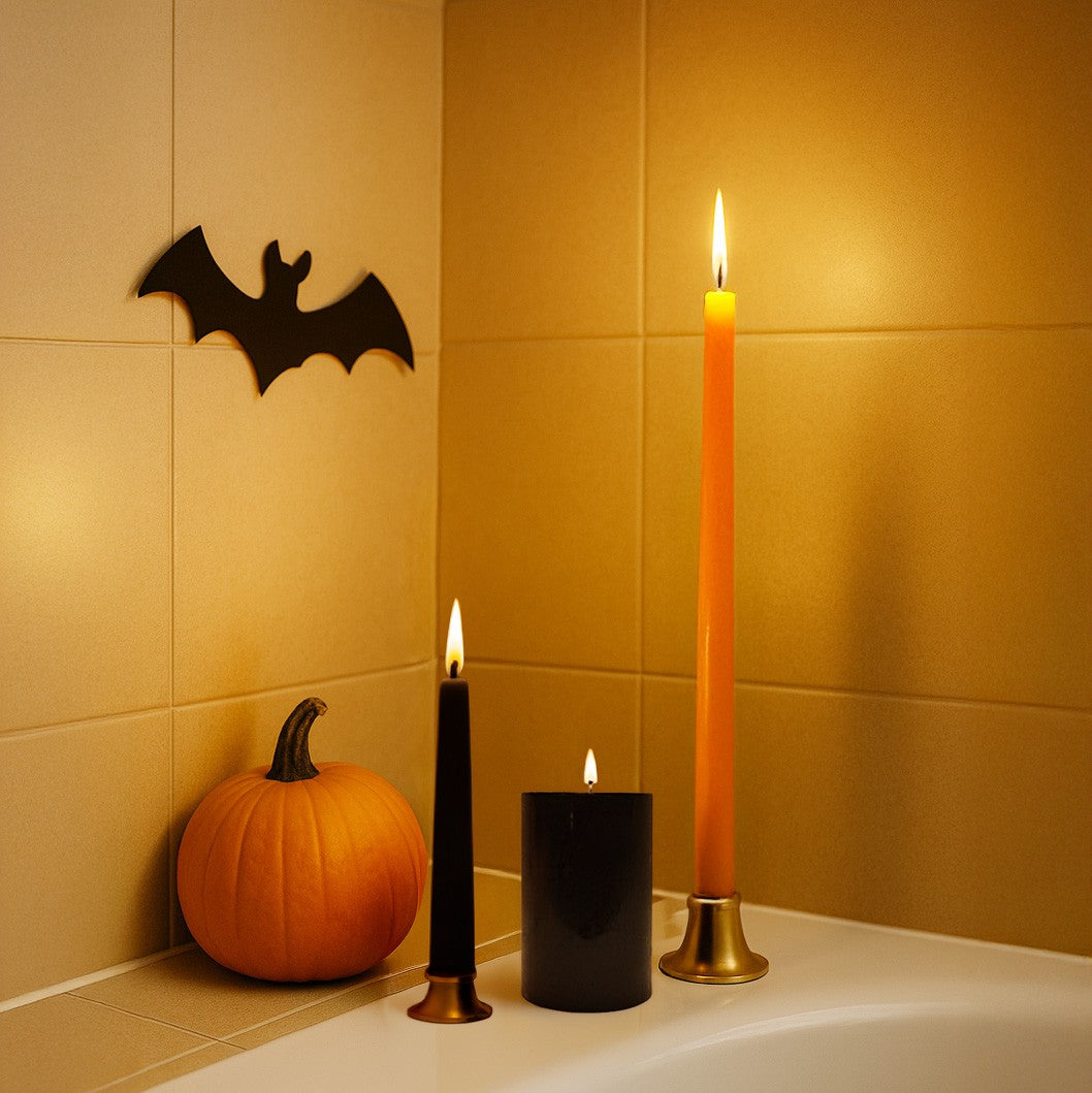 12" Joint Wick Orange Pair Candle