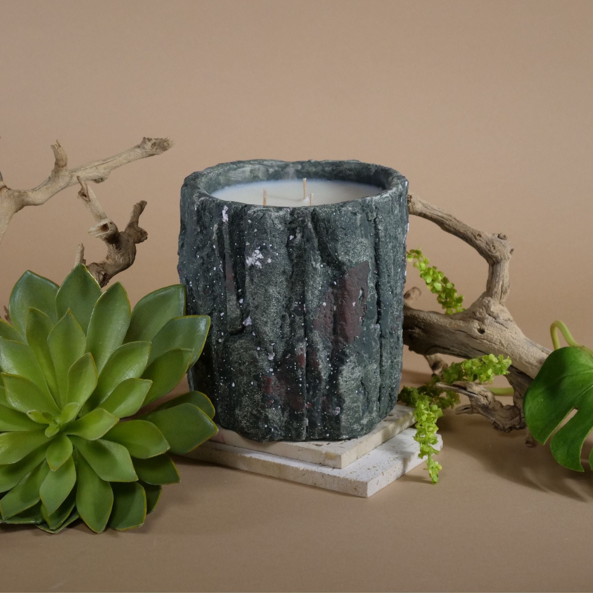 40oz Round Wood Candle