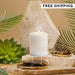 Stone Candles Scented Pillar Amber Rose #scent_Amber Rose