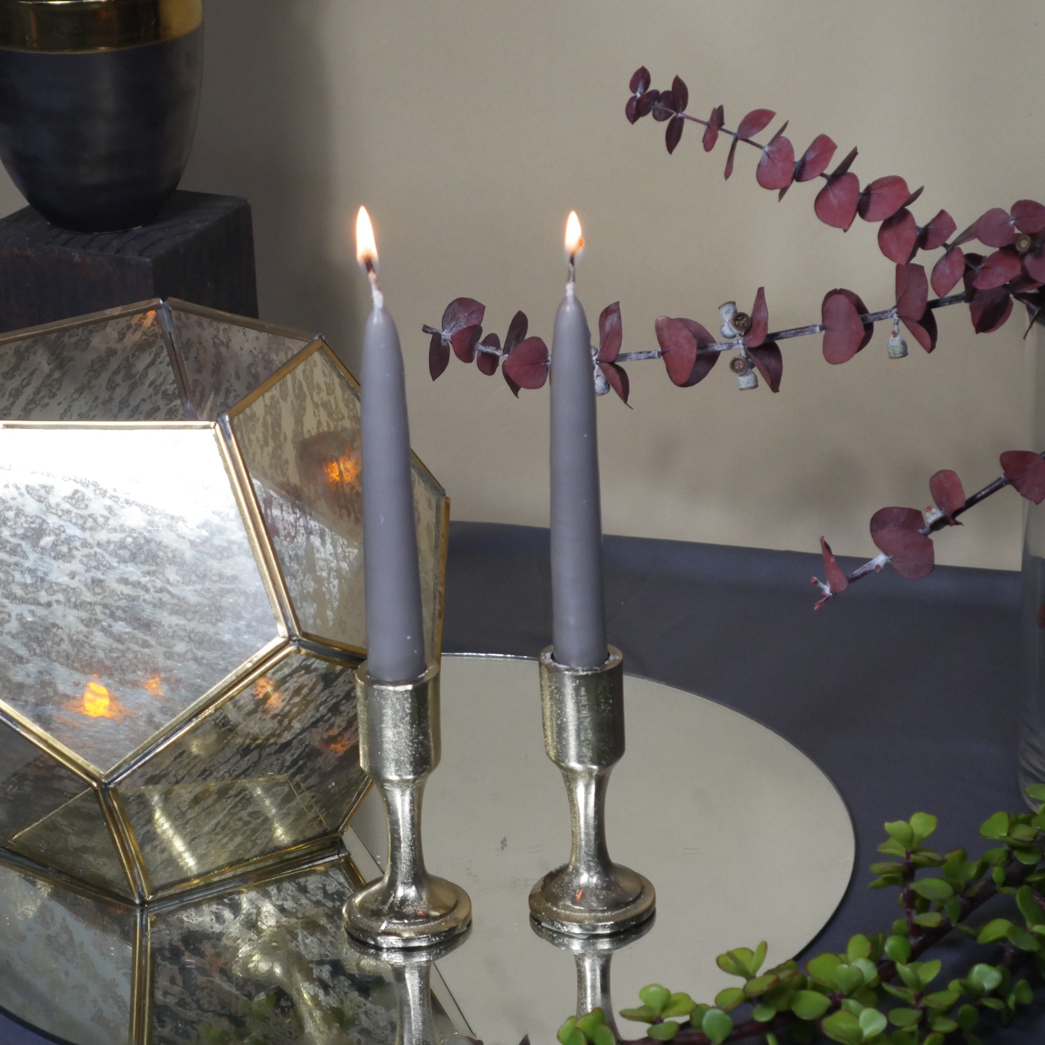 6" Joint Wick Charcoal Pair Candle