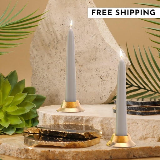 6" Joint Wick Grey Pair Candle