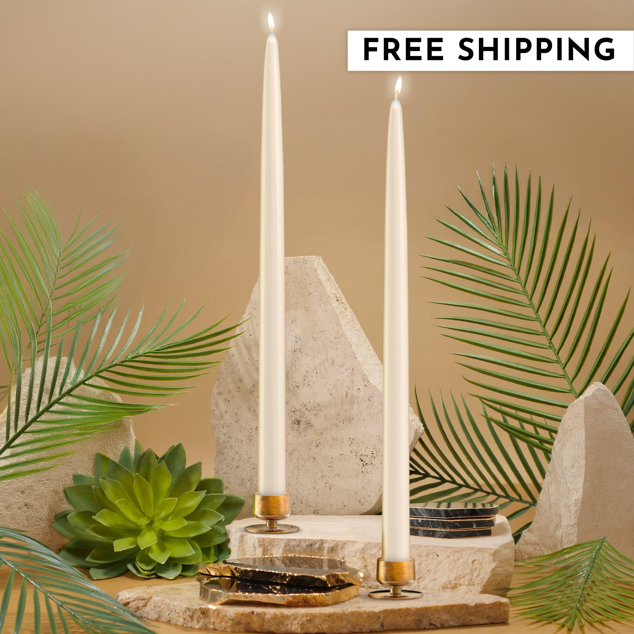 15" Joint Wick White Pair Candle