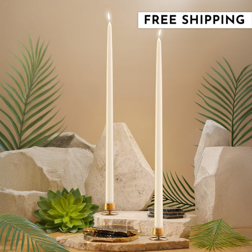 18" Joint Wick White Pair Candle