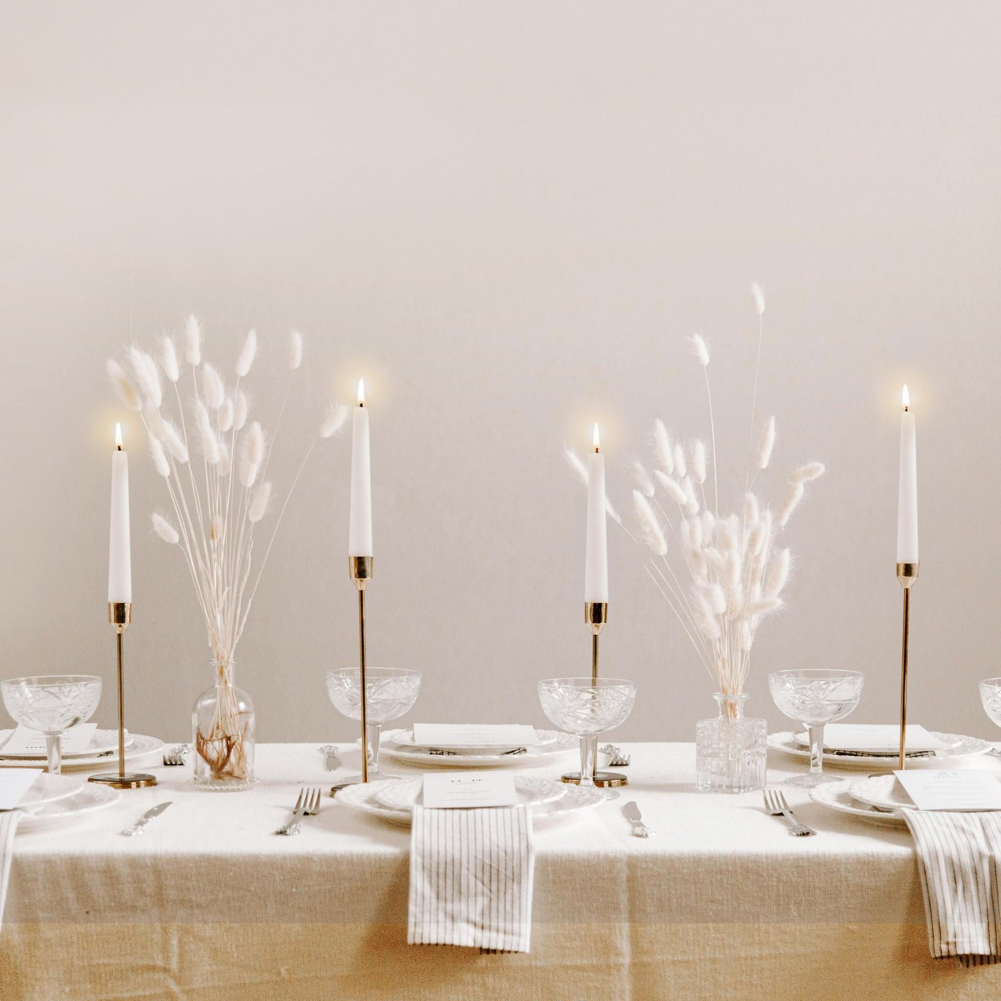 18" Joint Wick White Pair Candle