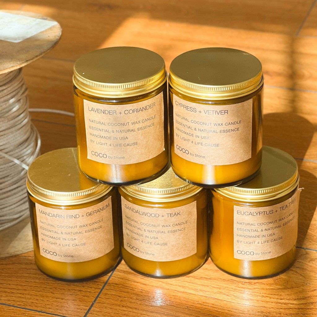 7.2oz Cypress + Vetiver Natural Coconut Apricot Wax Candle