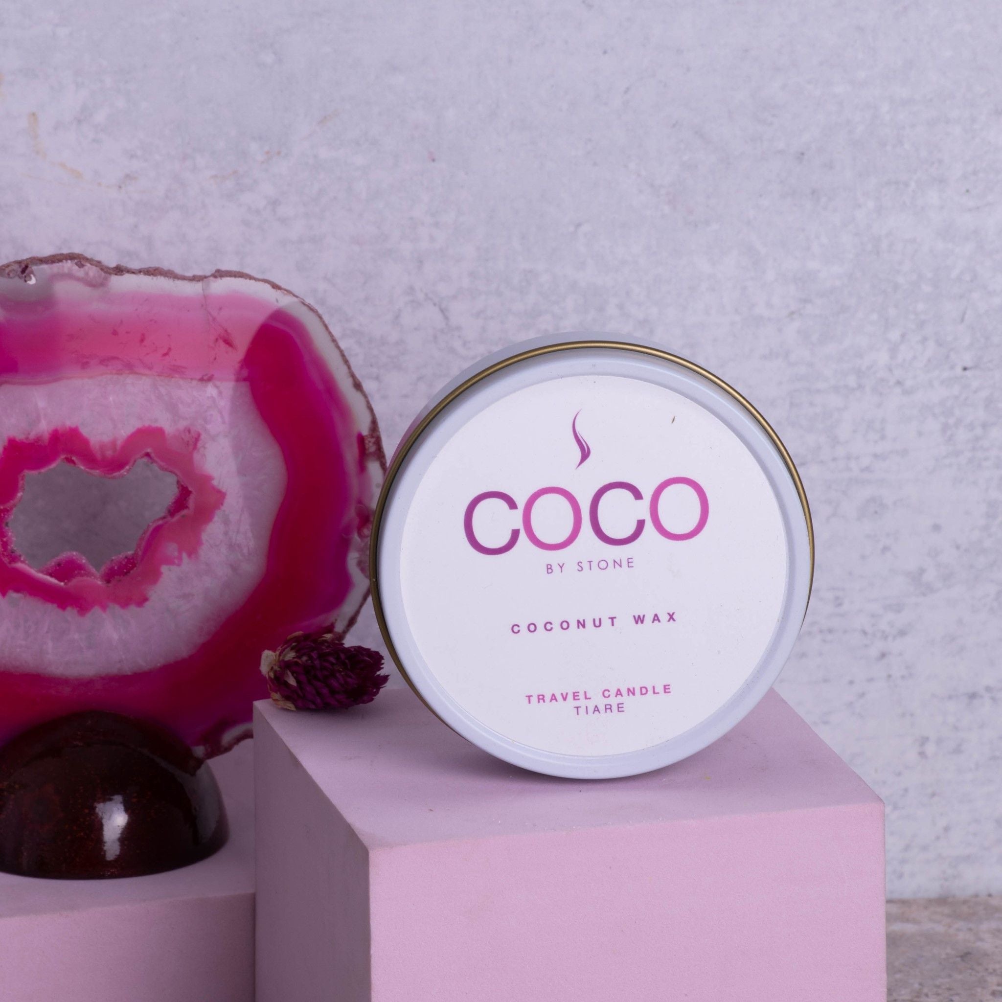 3.5oz Tiare Natural Coconut Apricot Wax Travel Tin Candle