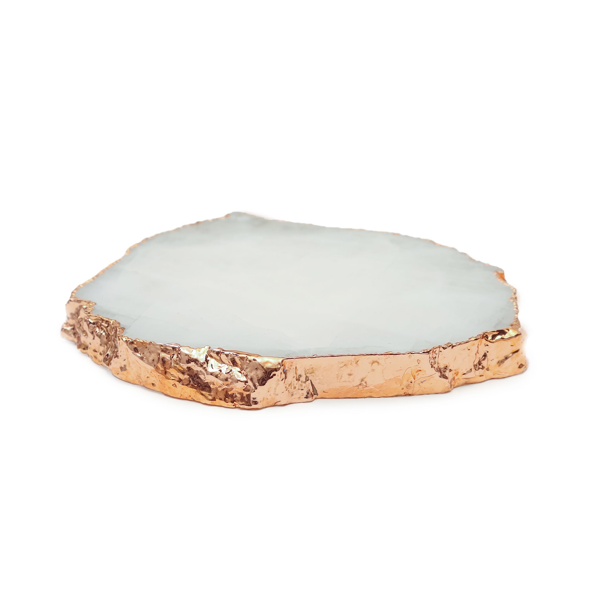 Clear Quartz Crystal Coaster (Copper sides)