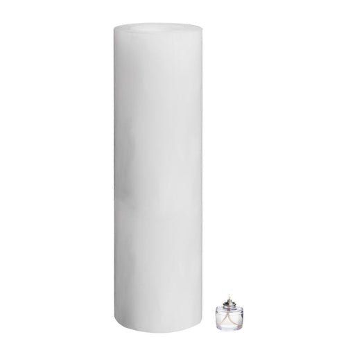 Stone Candles Luminaries White 6x24