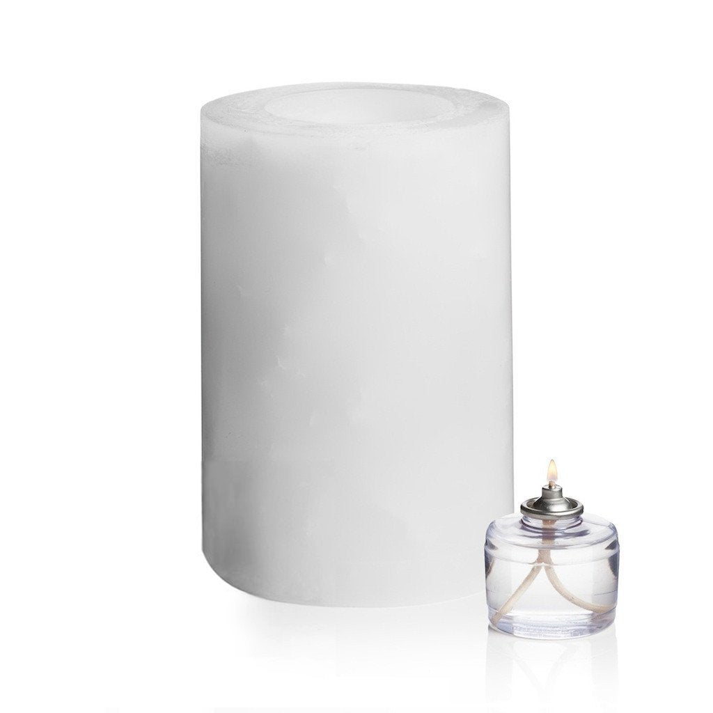 Stone Candles Luminaries White 6x9