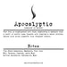 Stone Candles Scent Strip Apocalyptic (Inspired by Byredo)