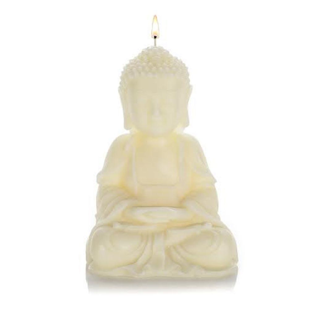 Stone Candles Statue Buddha Meditating