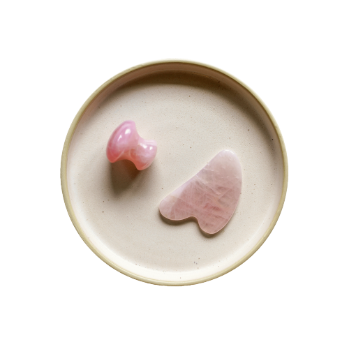 GUA SHA Heart Pink Quartz - Amour & Harmonie